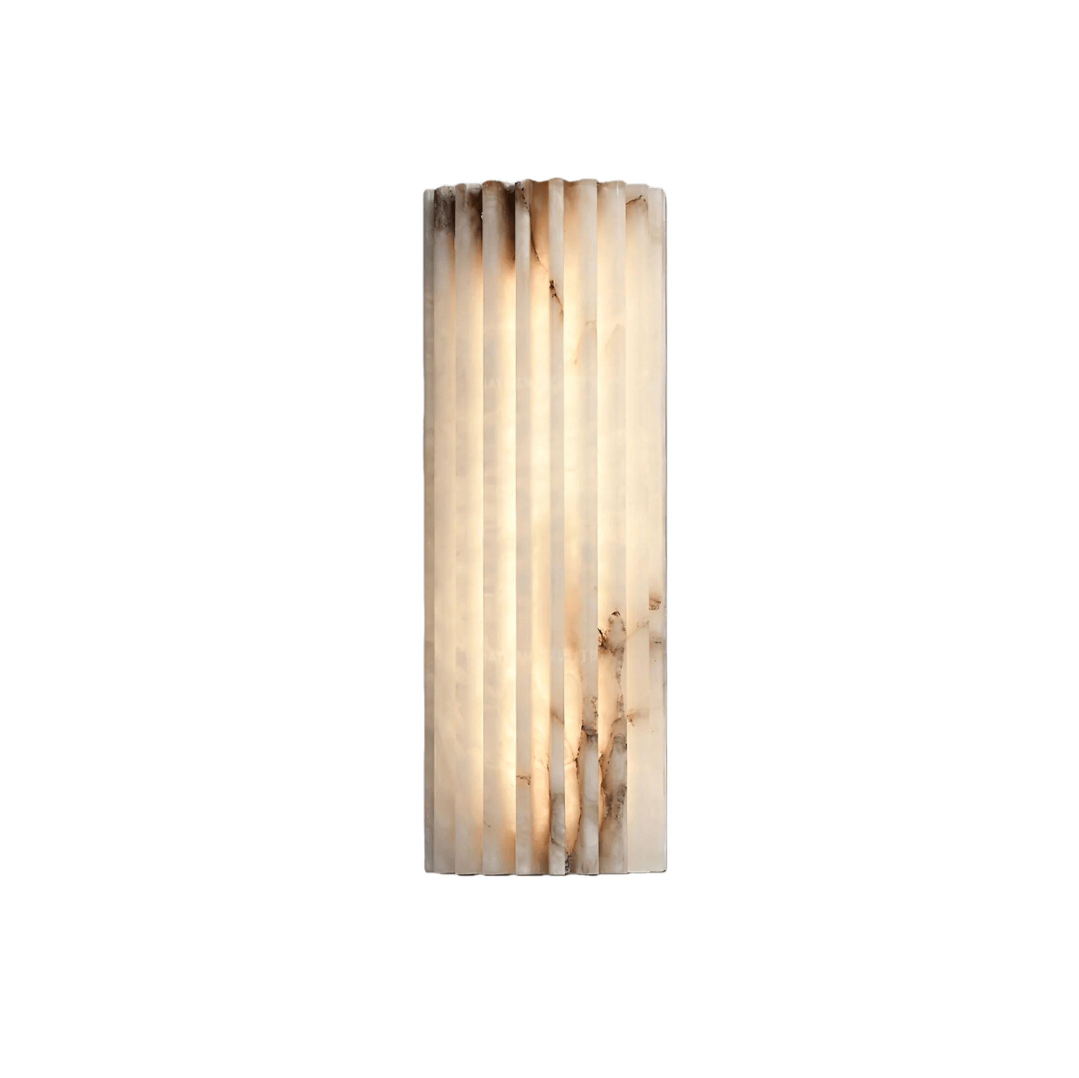 Modern Alabaster Wall Light – White Natural Stone LED Wall Lamp for Living Room - Flindria