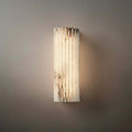 Modern Alabaster Wall Light – White Natural Stone LED Wall Lamp for Living Room - Flindria