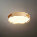 Wabi-Sabi Wood Ceiling Light – Modern LED Flush Mount Lamp in Walnut for Bedroom - Flindria