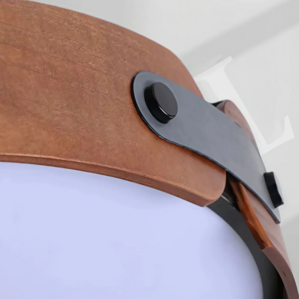 Wabi-Sabi Wood Ceiling Light – Modern LED Flush Mount Lamp in Walnut for Bedroom - Flindria