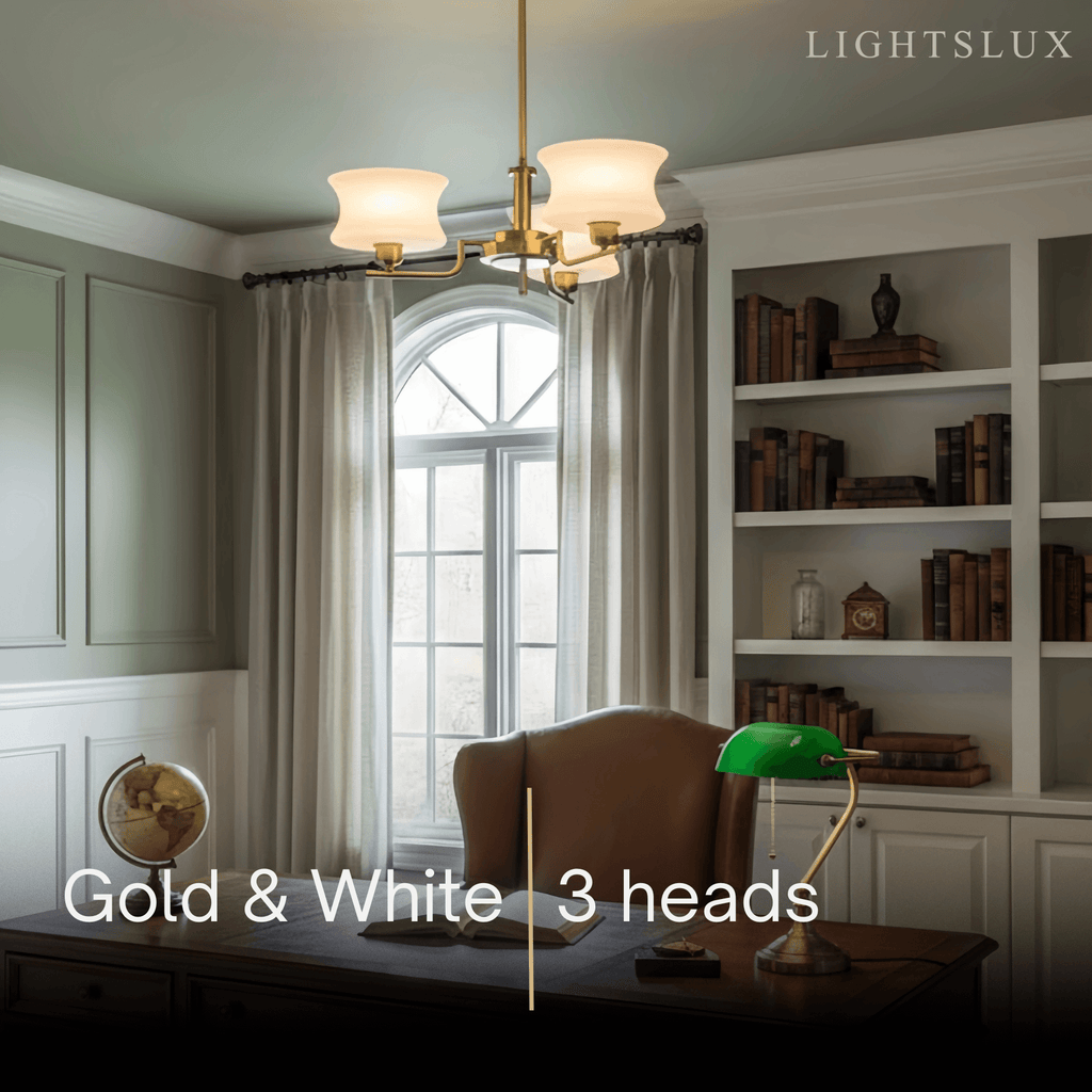 Vintage Chandelier – Gold or Chrome Glass Ceiling Light for Dining Room - Flindria