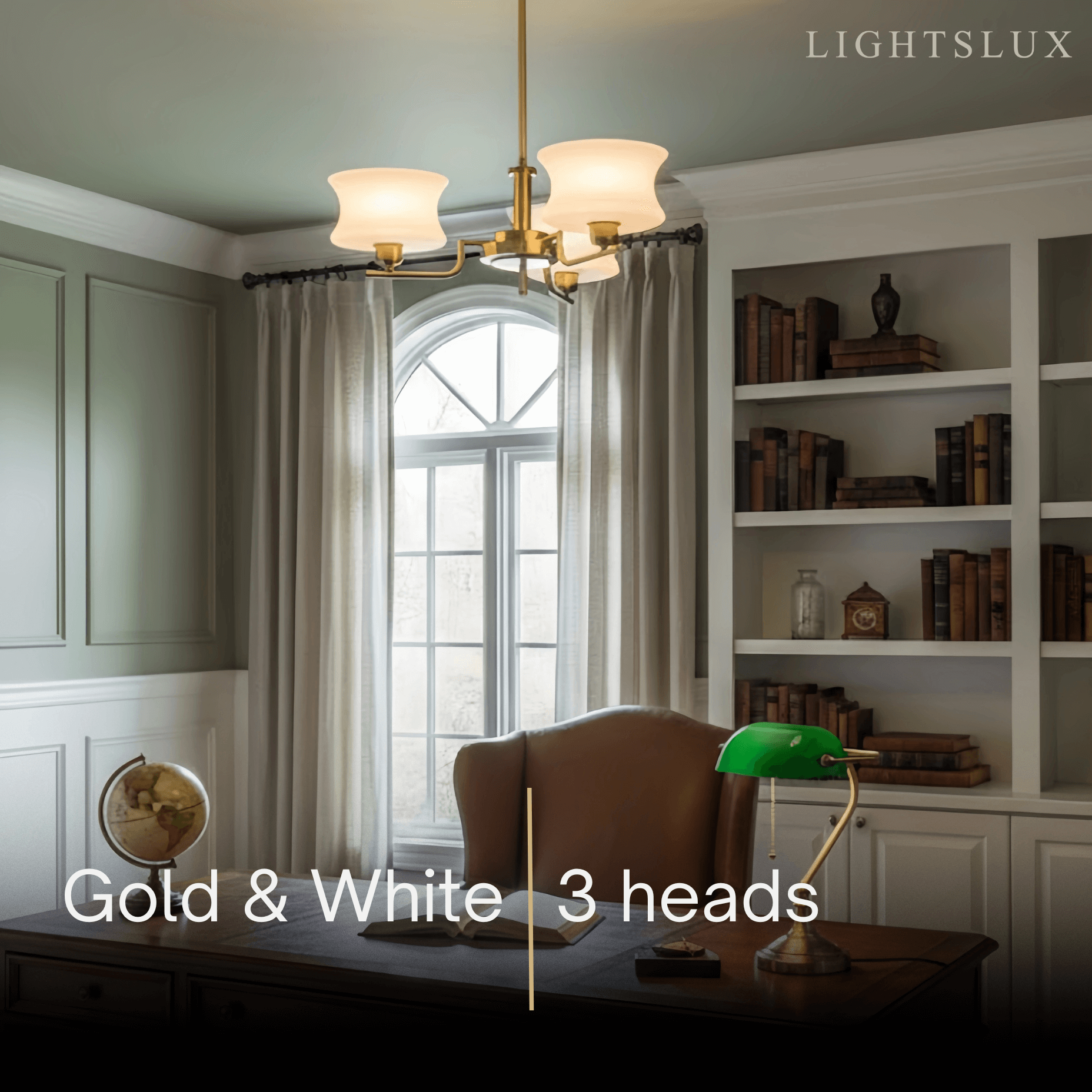 Vintage Chandelier – Gold or Chrome Glass Ceiling Light for Dining Room - Flindria