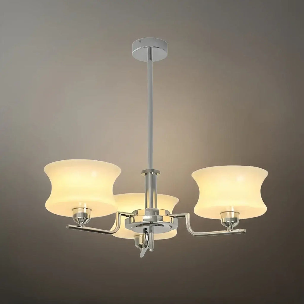 Vintage Chandelier – Gold or Chrome Glass Ceiling Light for Dining Room - Flindria
