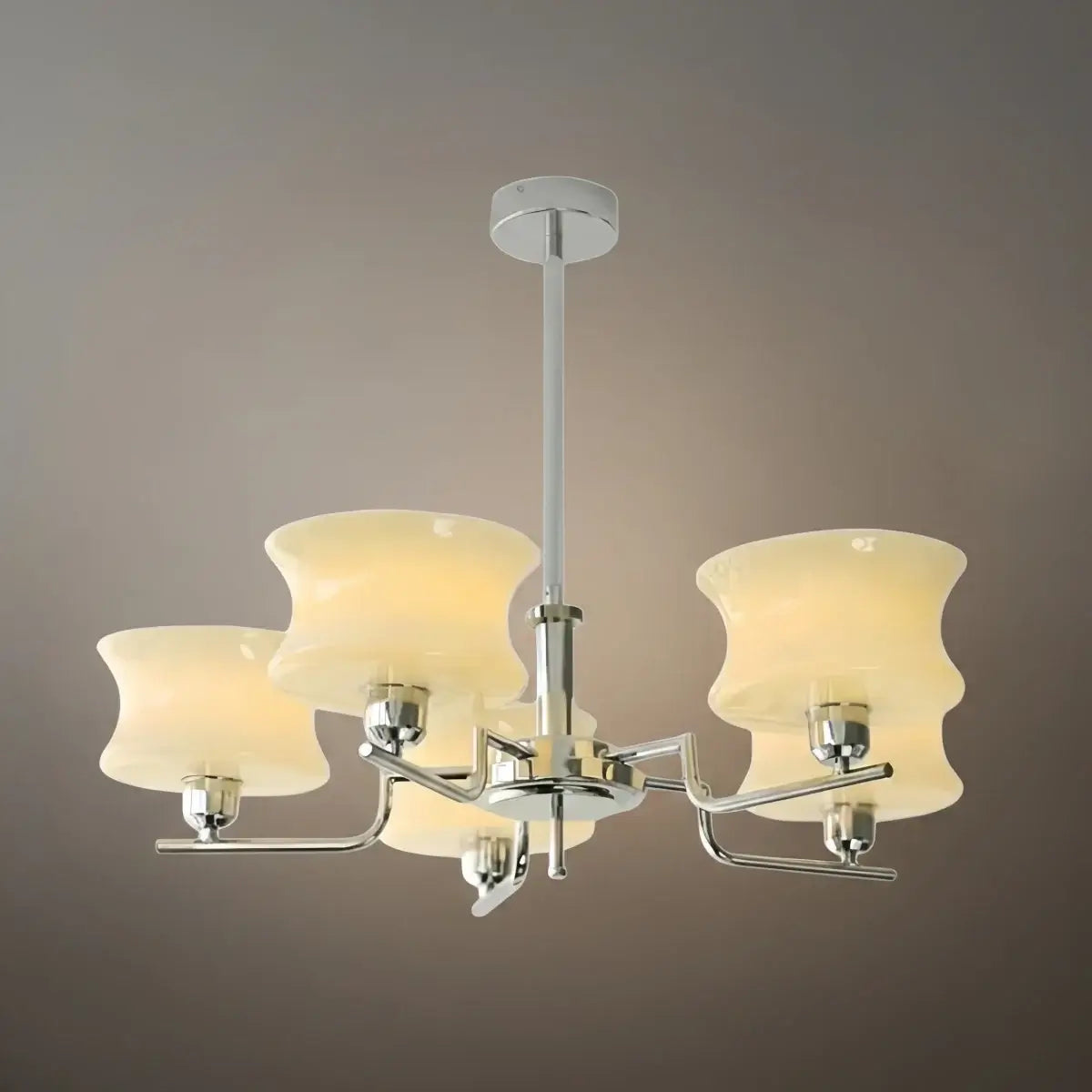 Vintage Chandelier – Gold or Chrome Glass Ceiling Light for Dining Room - Flindria