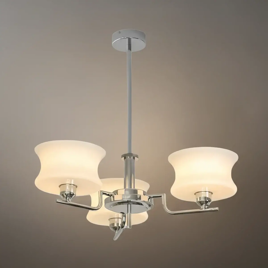 Vintage Chandelier – Gold or Chrome Glass Ceiling Light for Dining Room - Flindria