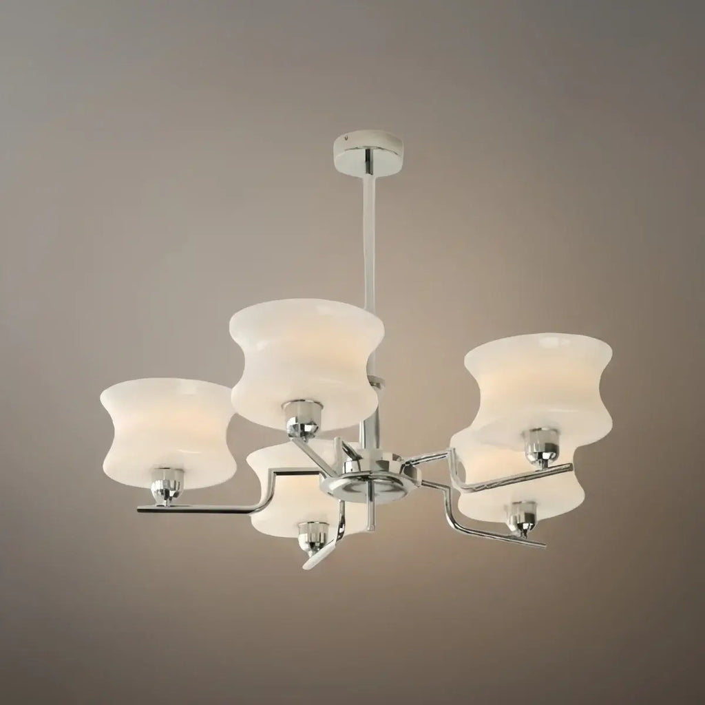 Vintage Chandelier – Gold or Chrome Glass Ceiling Light for Dining Room - Flindria