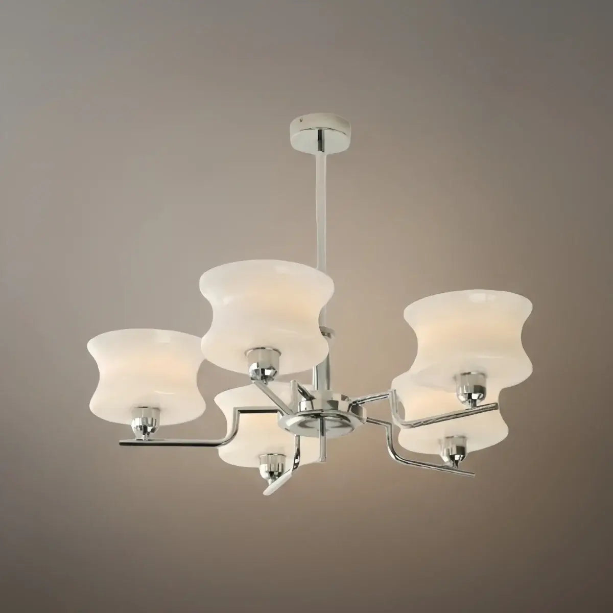 Vintage Chandelier – Gold or Chrome Glass Ceiling Light for Dining Room - Flindria