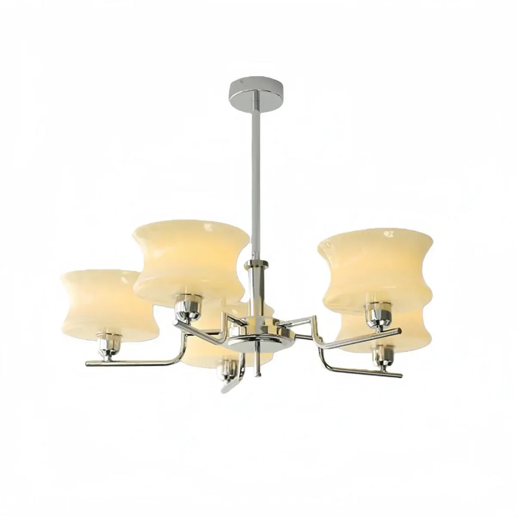 Vintage Chandelier – Gold or Chrome Glass Ceiling Light for Dining Room - Flindria