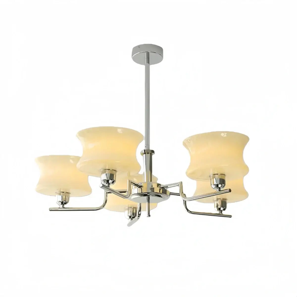Vintage Chandelier – Gold or Chrome Glass Ceiling Light for Dining Room - Flindria