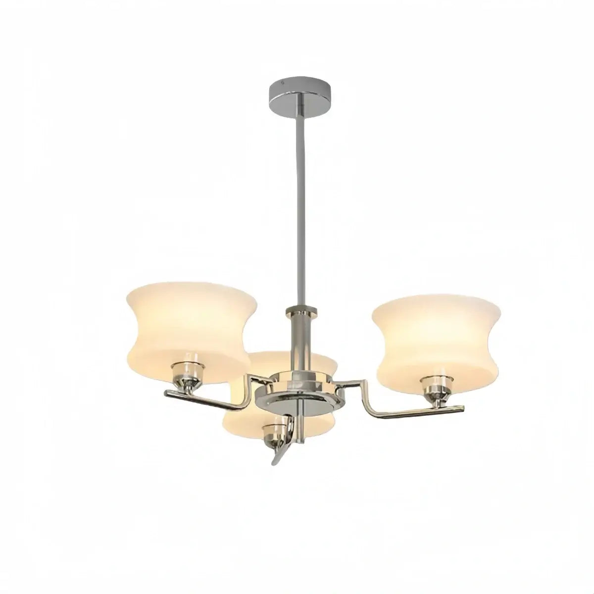 Vintage Chandelier – Gold or Chrome Glass Ceiling Light for Dining Room - Flindria