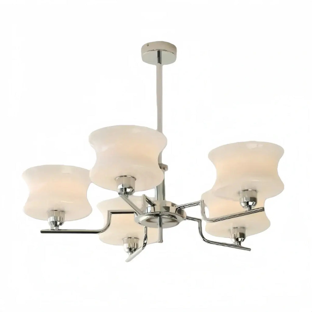Vintage Chandelier – Gold or Chrome Glass Ceiling Light for Dining Room - Flindria