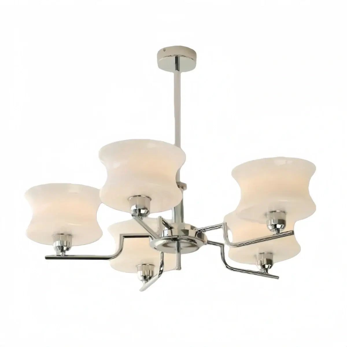 Vintage Chandelier – Gold or Chrome Glass Ceiling Light for Dining Room - Flindria