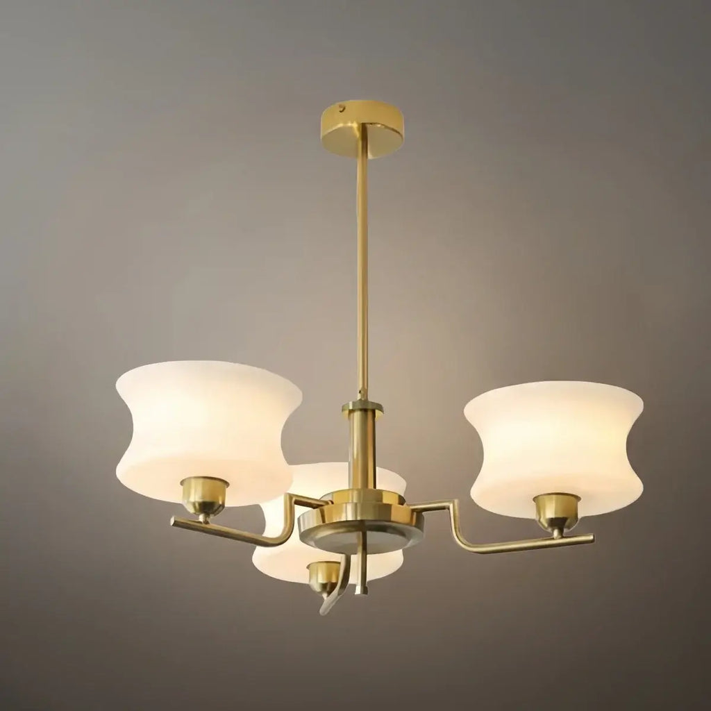 Vintage Chandelier – Gold or Chrome Glass Ceiling Light for Dining Room - Flindria