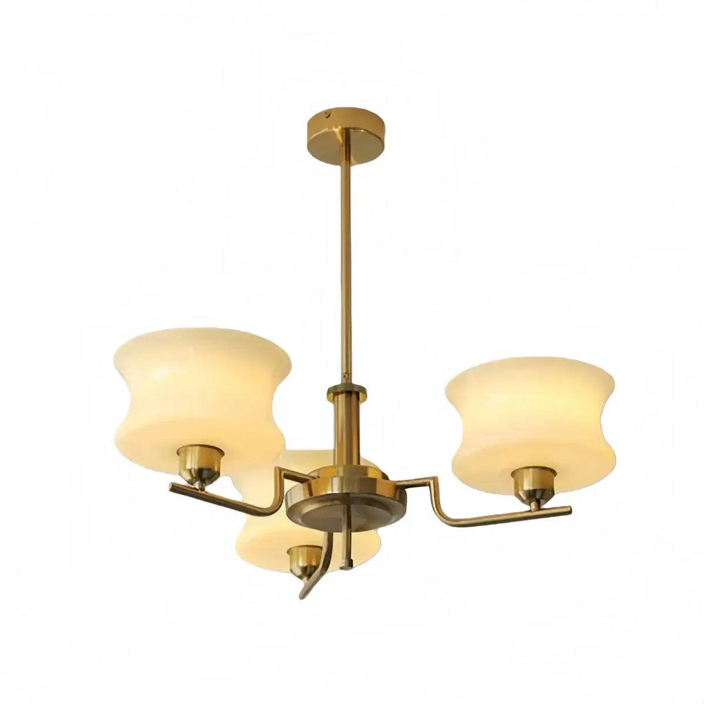 Vintage Chandelier – Gold or Chrome Glass Ceiling Light for Dining Room - Flindria