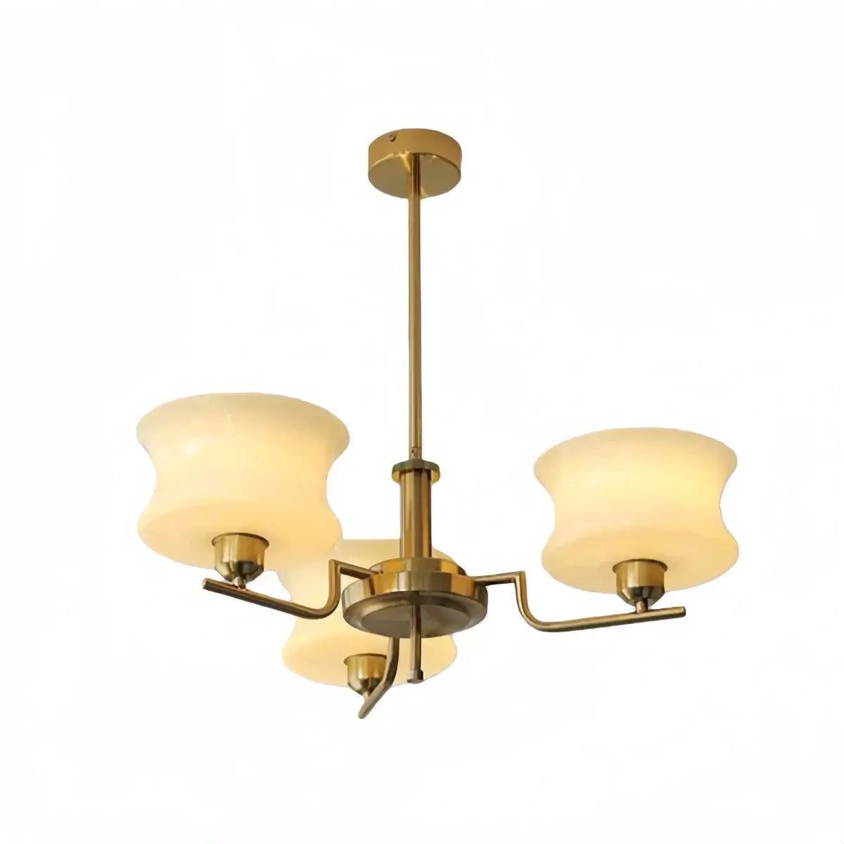 Vintage Chandelier – Gold or Chrome Glass Ceiling Light for Dining Room - Flindria