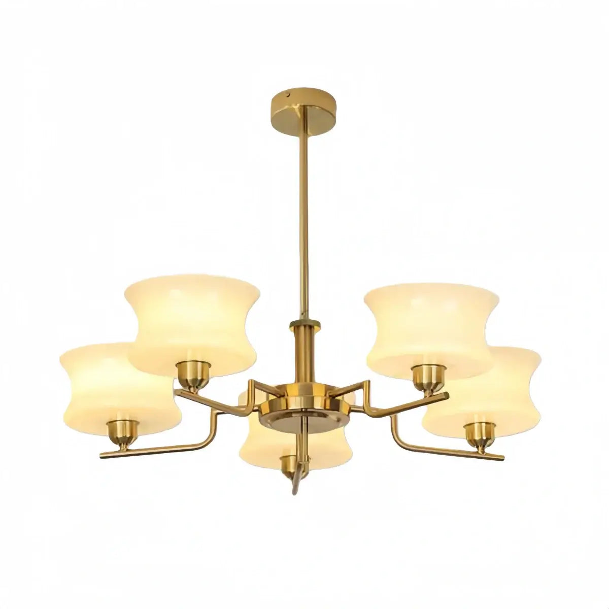 Vintage Chandelier – Gold or Chrome Glass Ceiling Light for Dining Room - Flindria