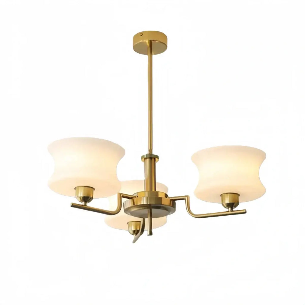 Vintage Chandelier – Gold or Chrome Glass Ceiling Light for Dining Room - Flindria