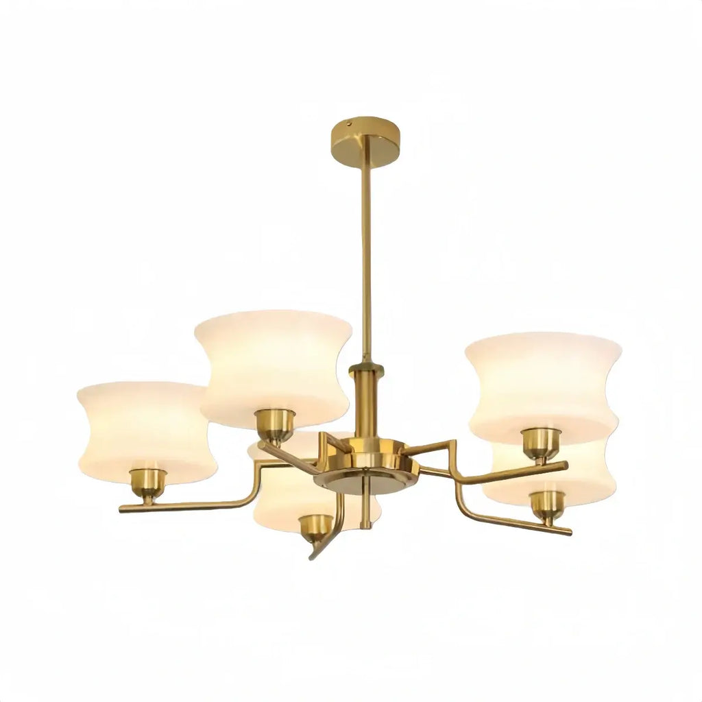 Vintage Chandelier – Gold or Chrome Glass Ceiling Light for Dining Room - Flindria
