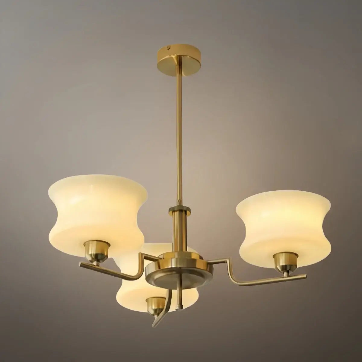 Vintage Chandelier – Gold or Chrome Glass Ceiling Light for Dining Room - Flindria