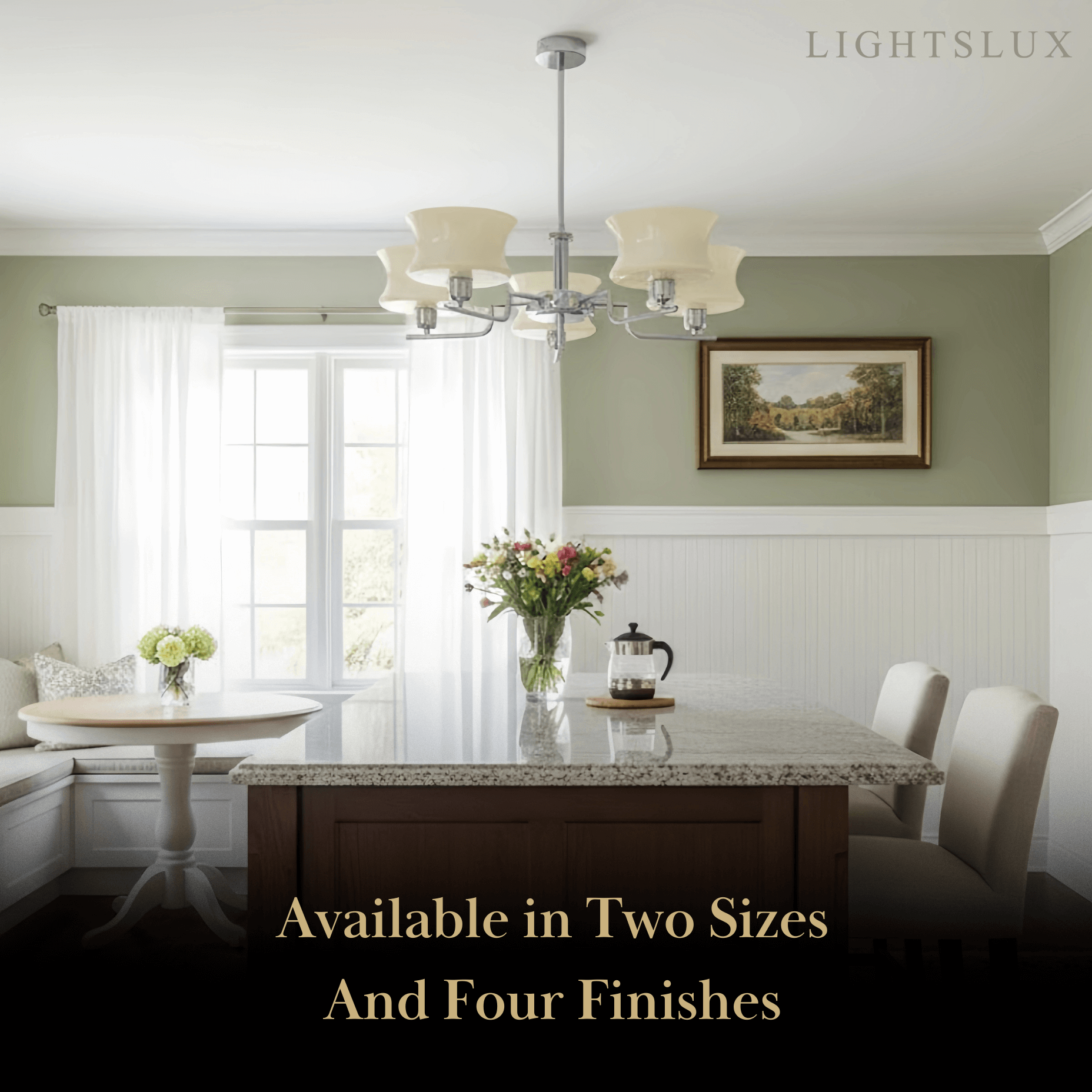 Vintage Chandelier – Gold or Chrome Glass Ceiling Light for Dining Room - Flindria