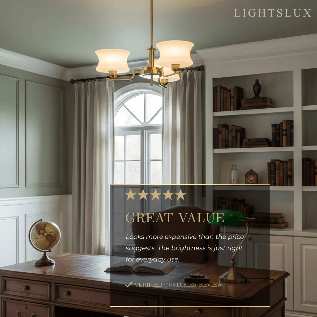 Vintage Chandelier – Gold or Chrome Glass Ceiling Light for Dining Room - Flindria