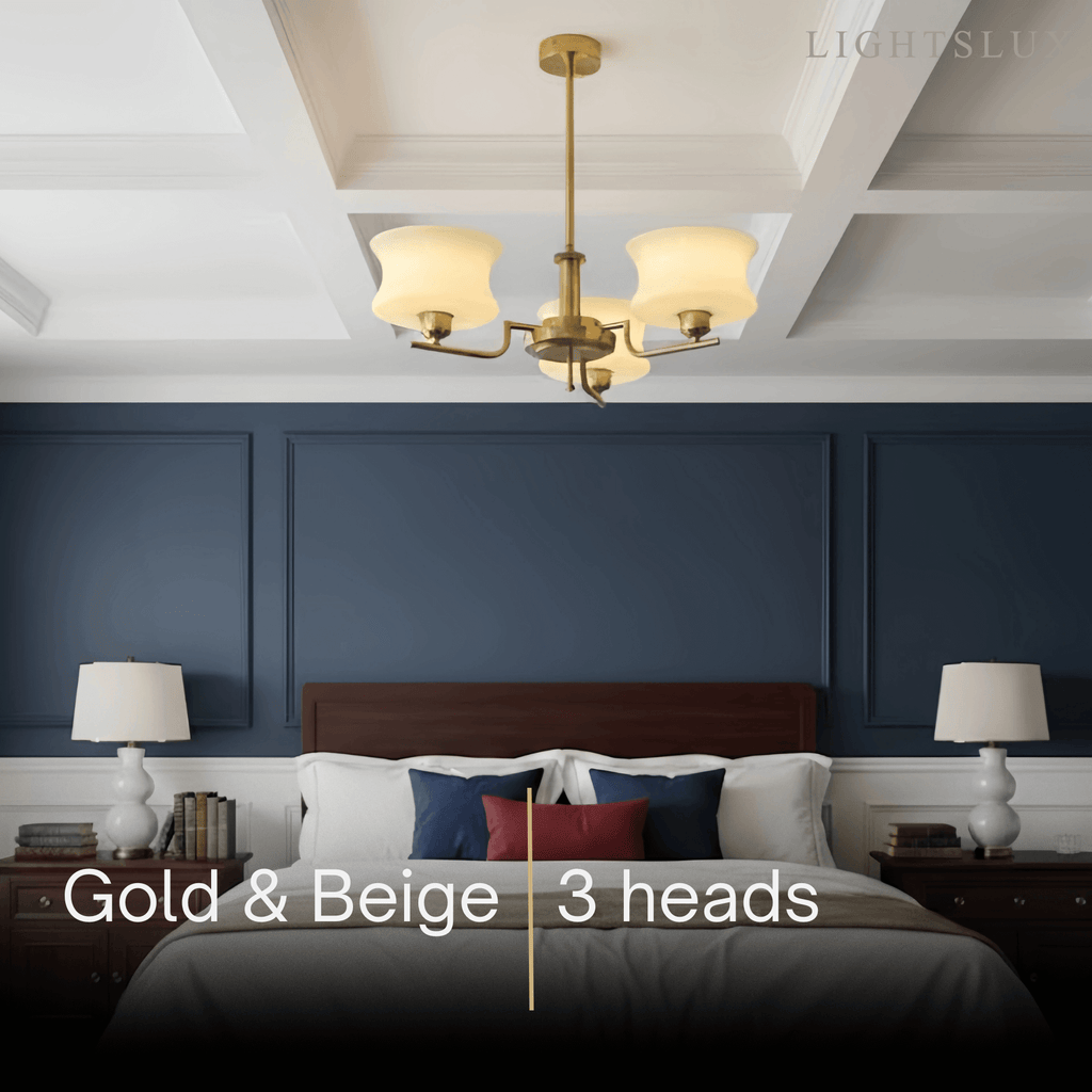Vintage Chandelier – Gold or Chrome Glass Ceiling Light for Dining Room - Flindria