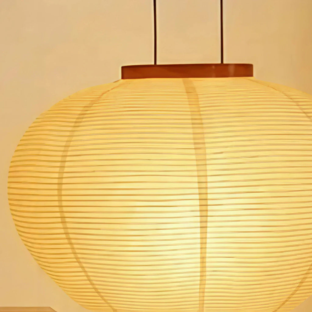 Lámpara de pie japonesa – Lámpara de linterna de papel de morera con base de metal negro para sala de estar - Flindria