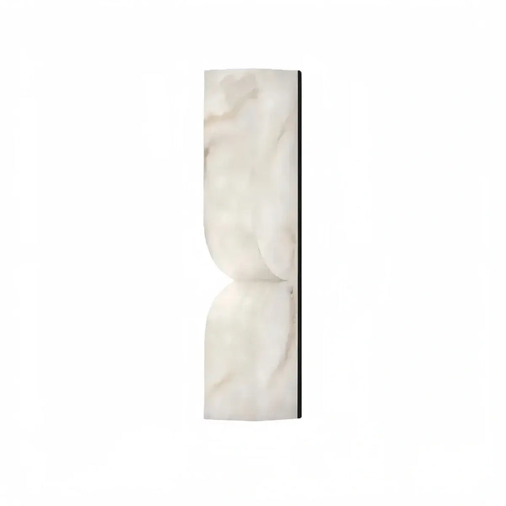 Modern Alabaster Wall Sconce – LED Stone Wall Light in Gold or Black for Living Room - Flindria