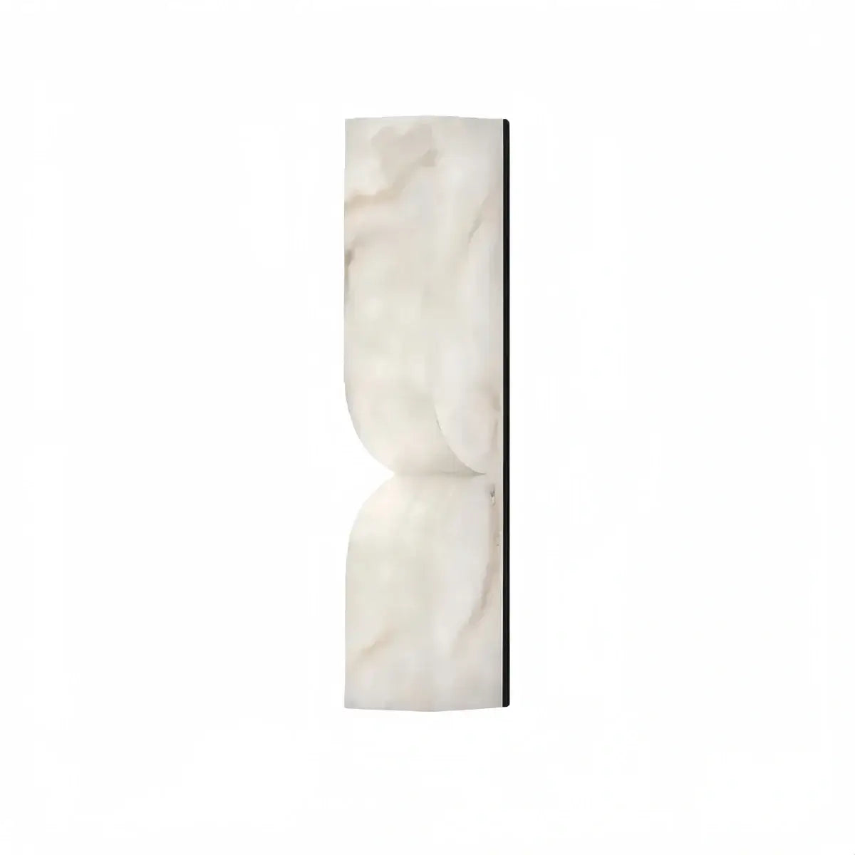 Modern Alabaster Wall Sconce – LED Stone Wall Light in Gold or Black for Living Room - Flindria