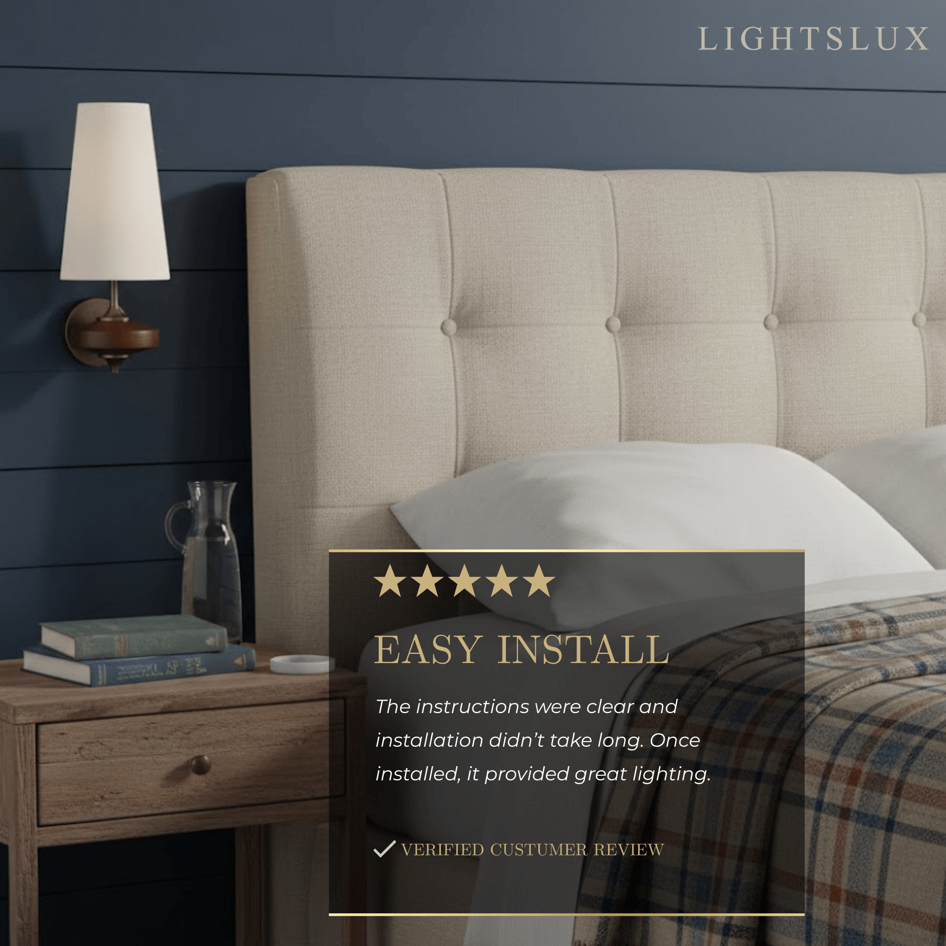 Mid-Century Wall Sconce – Fabric Shade and Wood Wall Light in Bronze for Bedroom - Flindria