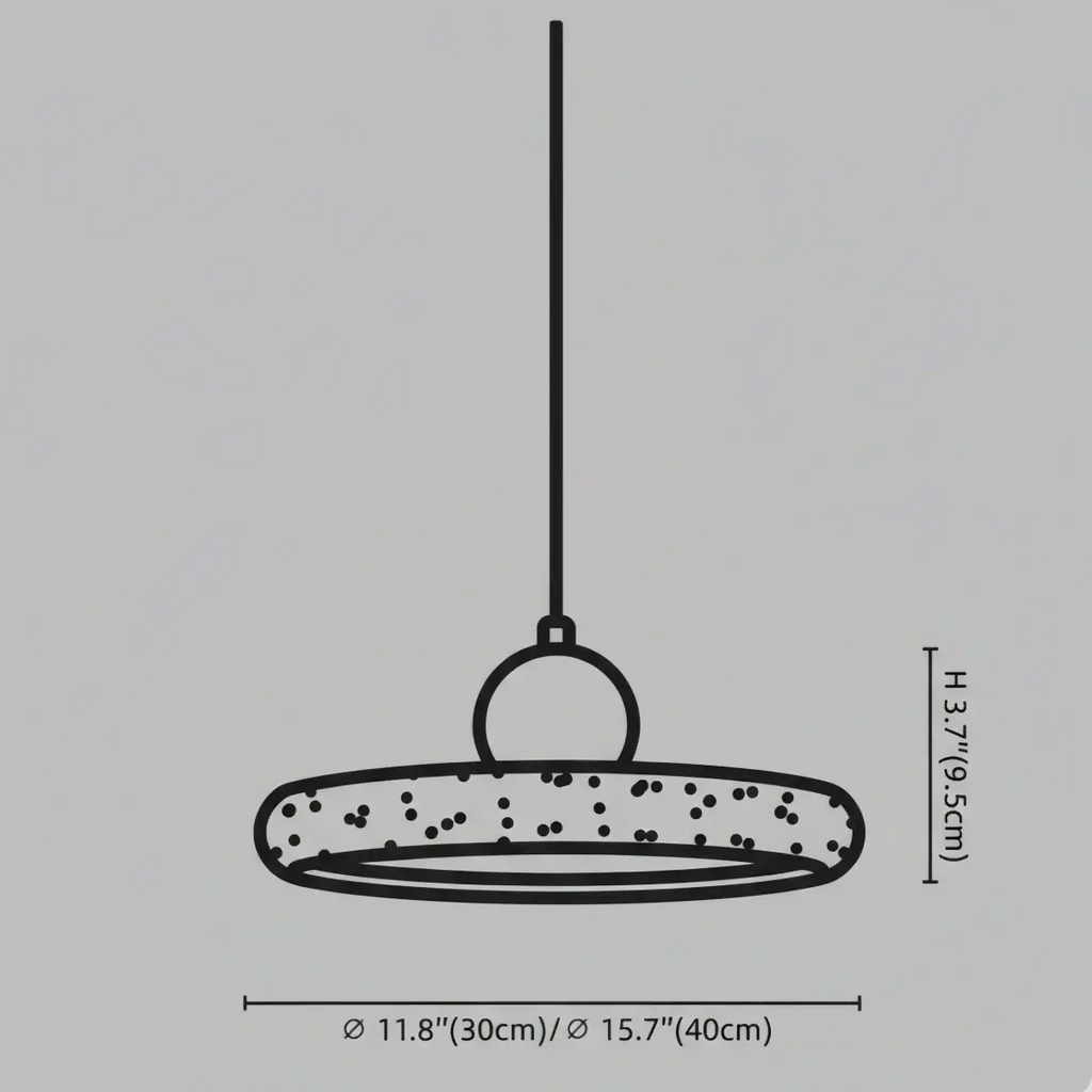 Modern Travertine Pendant Light – Wood and Stone LED Ceiling Lamp for Dining Room - Flindria