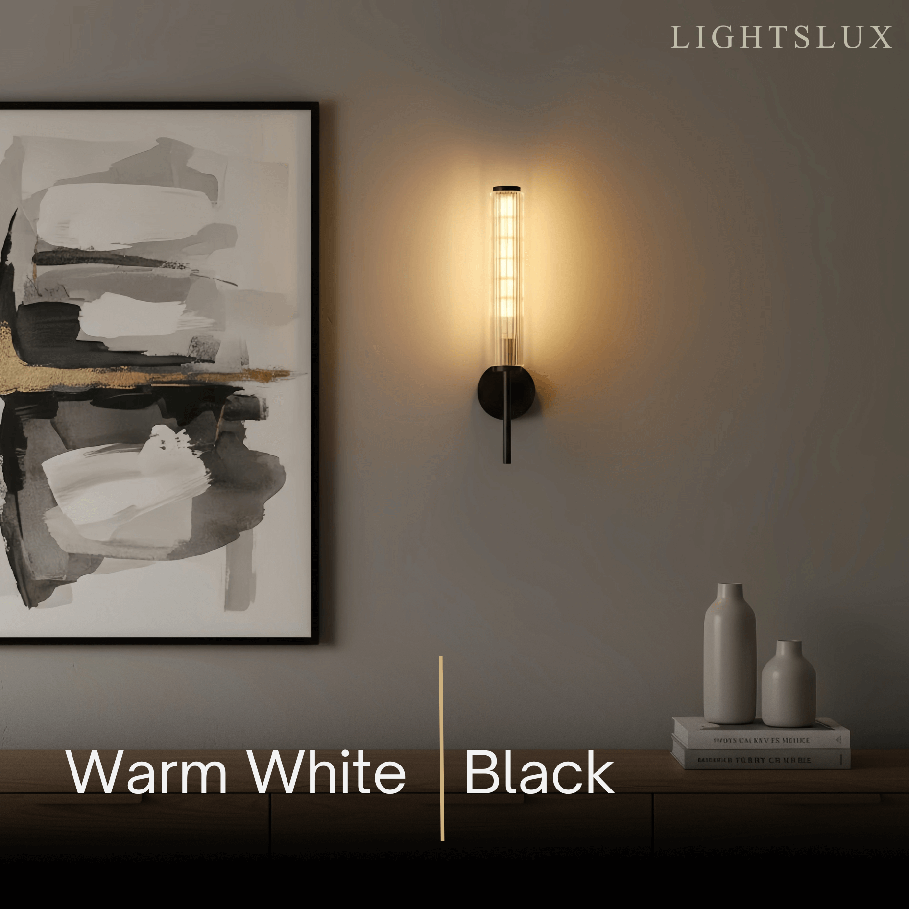 Modern Linear Wall Light – Brass and Glass LED Sconce for Bathroom or Bedroom - Flindria