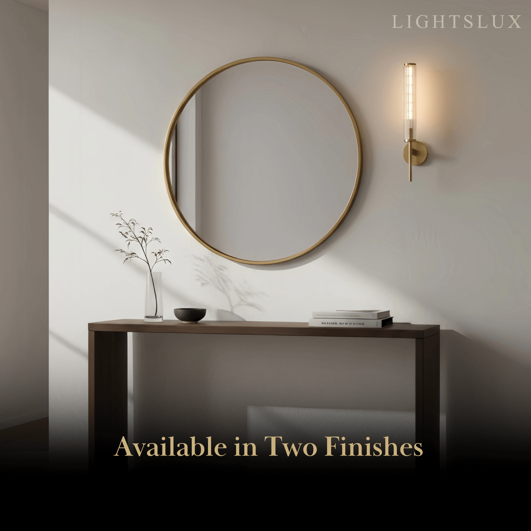 Modern Linear Wall Light – Brass and Glass LED Sconce for Bathroom or Bedroom - Flindria