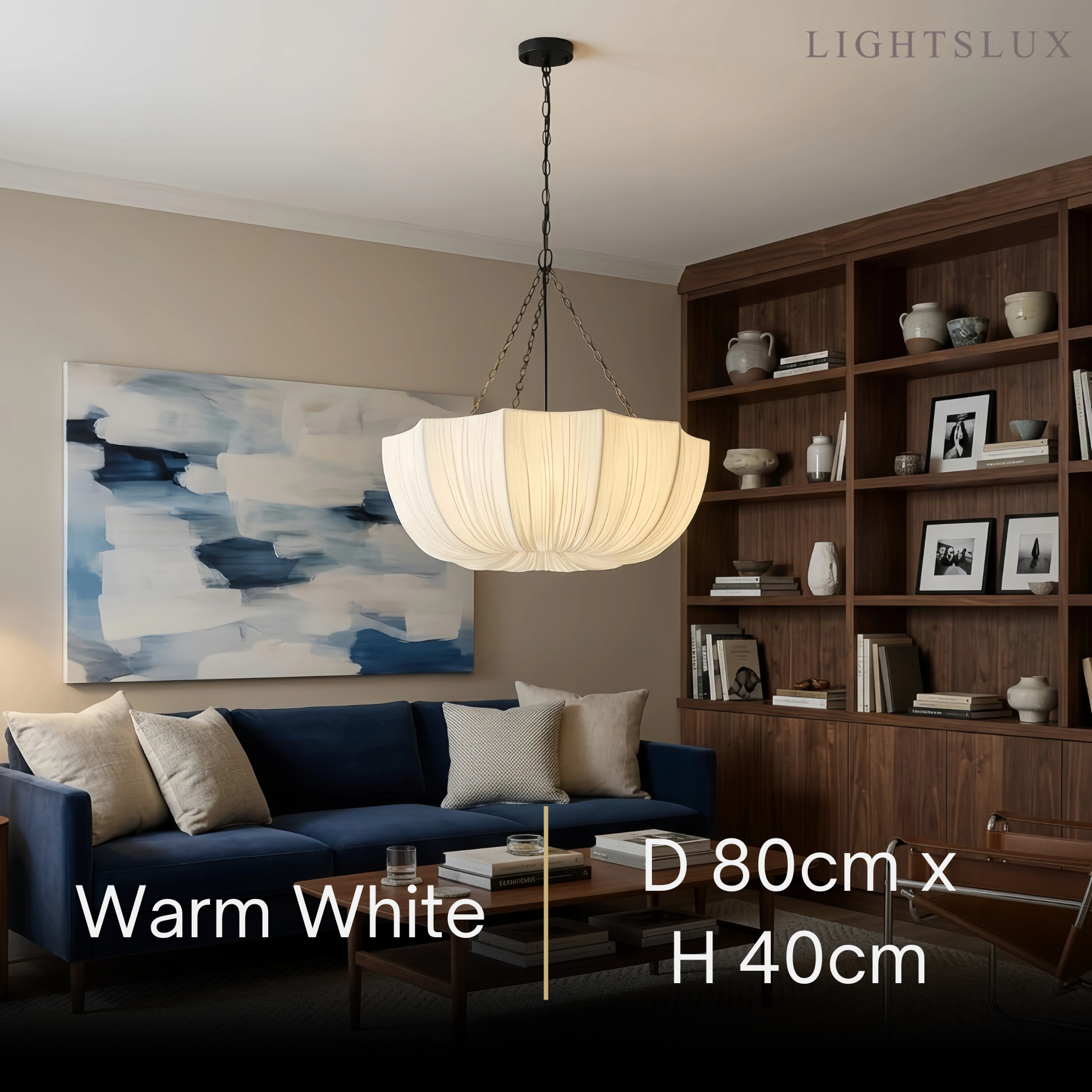 Modern Fabric Pendant Light – Black Brass Ceiling Lamp with Cotton Shade for Dining Room - Flindria