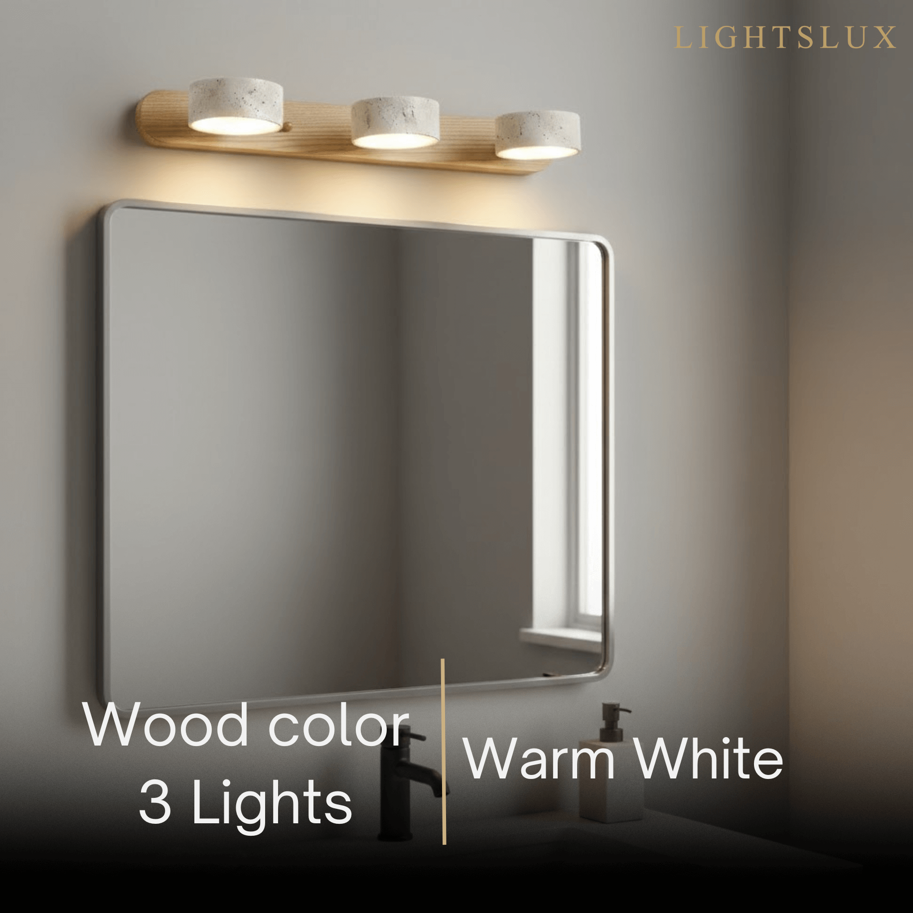 Moderne Travertijn Wandlamp – Hout en Steen LED Wandlamp voor Woonkamer - Flindria