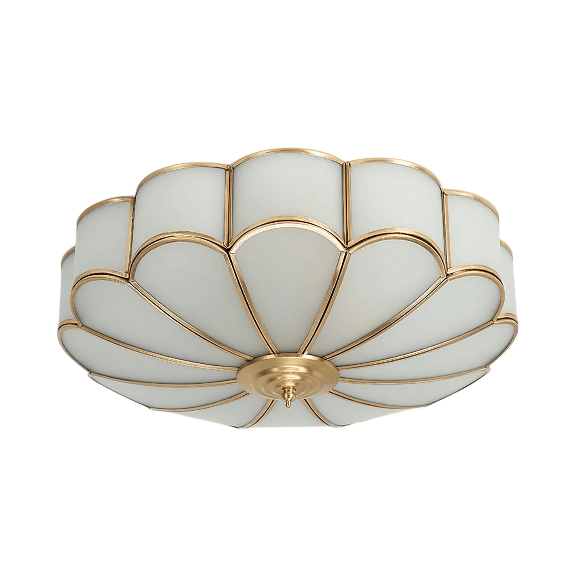 Moderne bloemen glazen plafondlamp – messing plafondlamp voor slaapkamer - Flindria