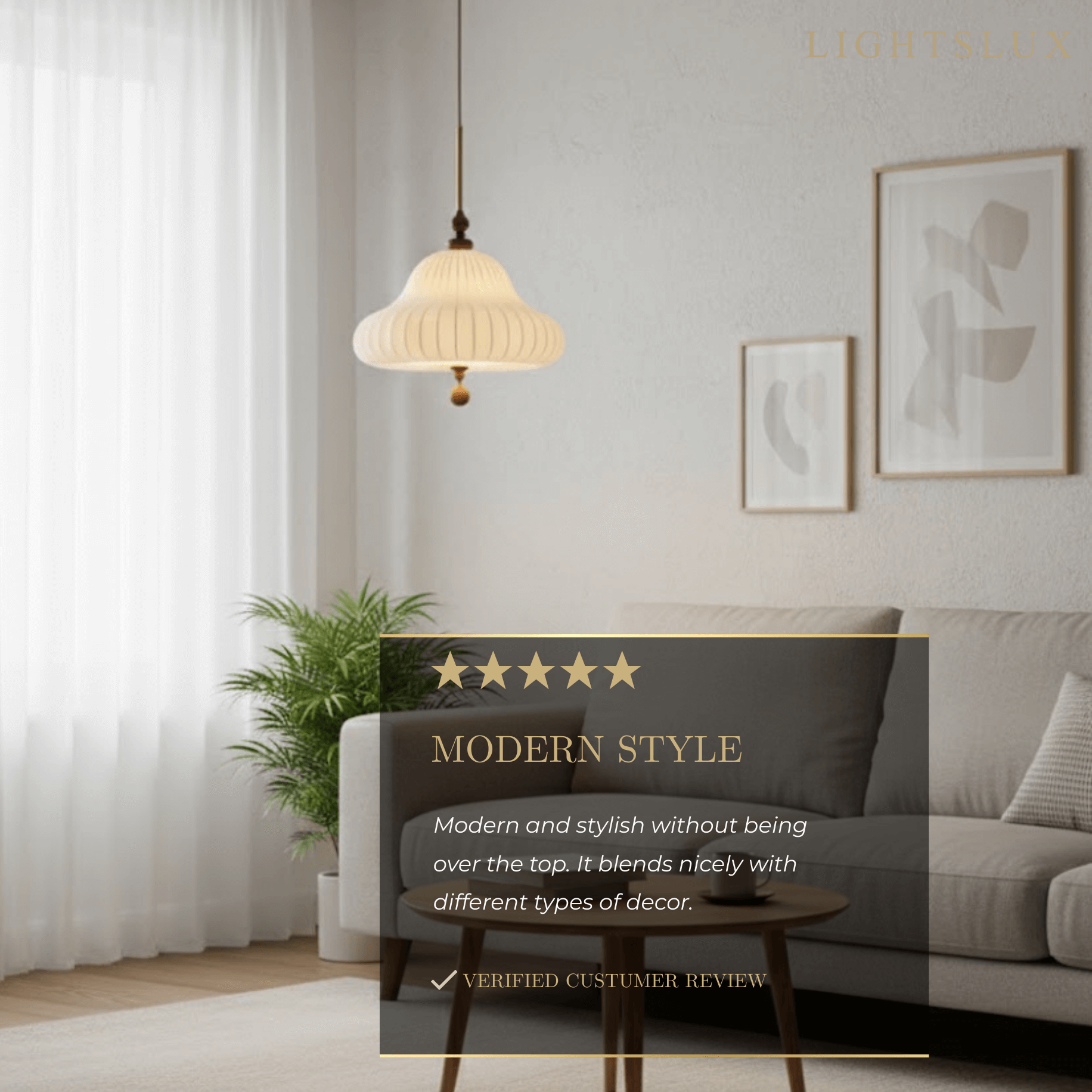 Moderne stoffen hanglamp – sculpturale bloemen plafondlamp voor eetkamer - Flindria