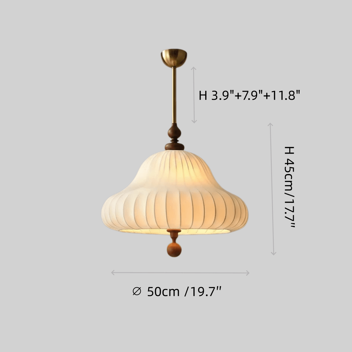 Moderne stoffen hanglamp – sculpturale bloemen plafondlamp voor eetkamer - Flindria