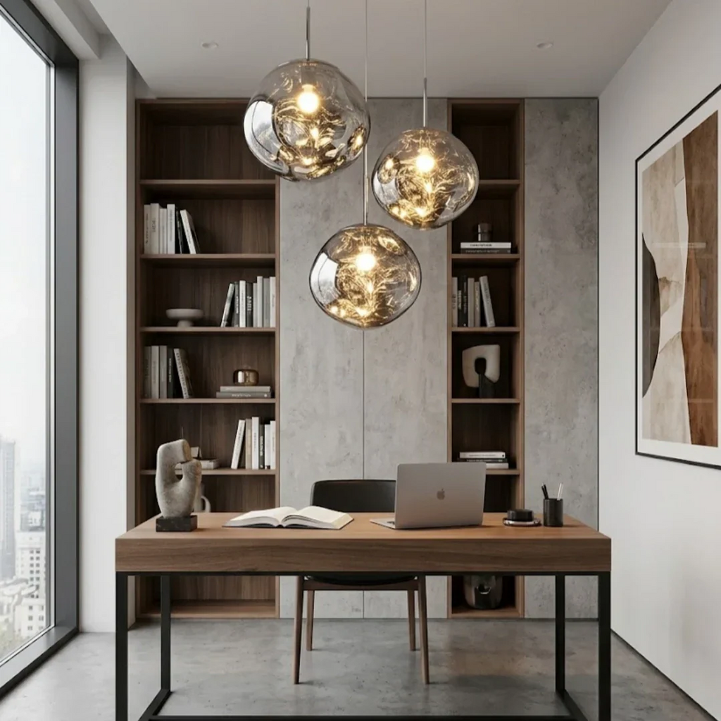 Contemporary Twisted Pendant Lamp — Mirror Finish in 4 Color for Dining Room/Living Room - Flindria