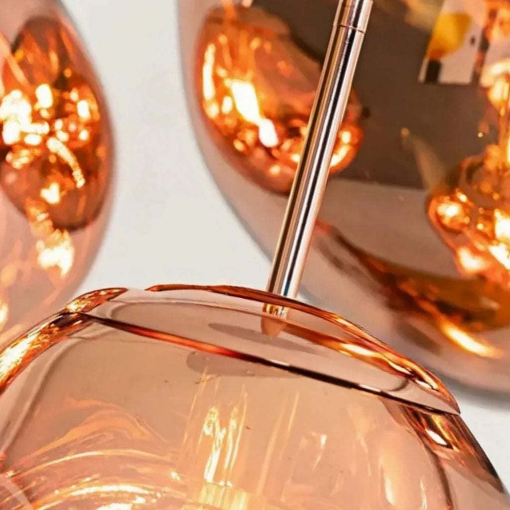 Contemporary Twisted Pendant Lamp — Mirror Finish in 4 Color for Dining Room/Living Room - Flindria