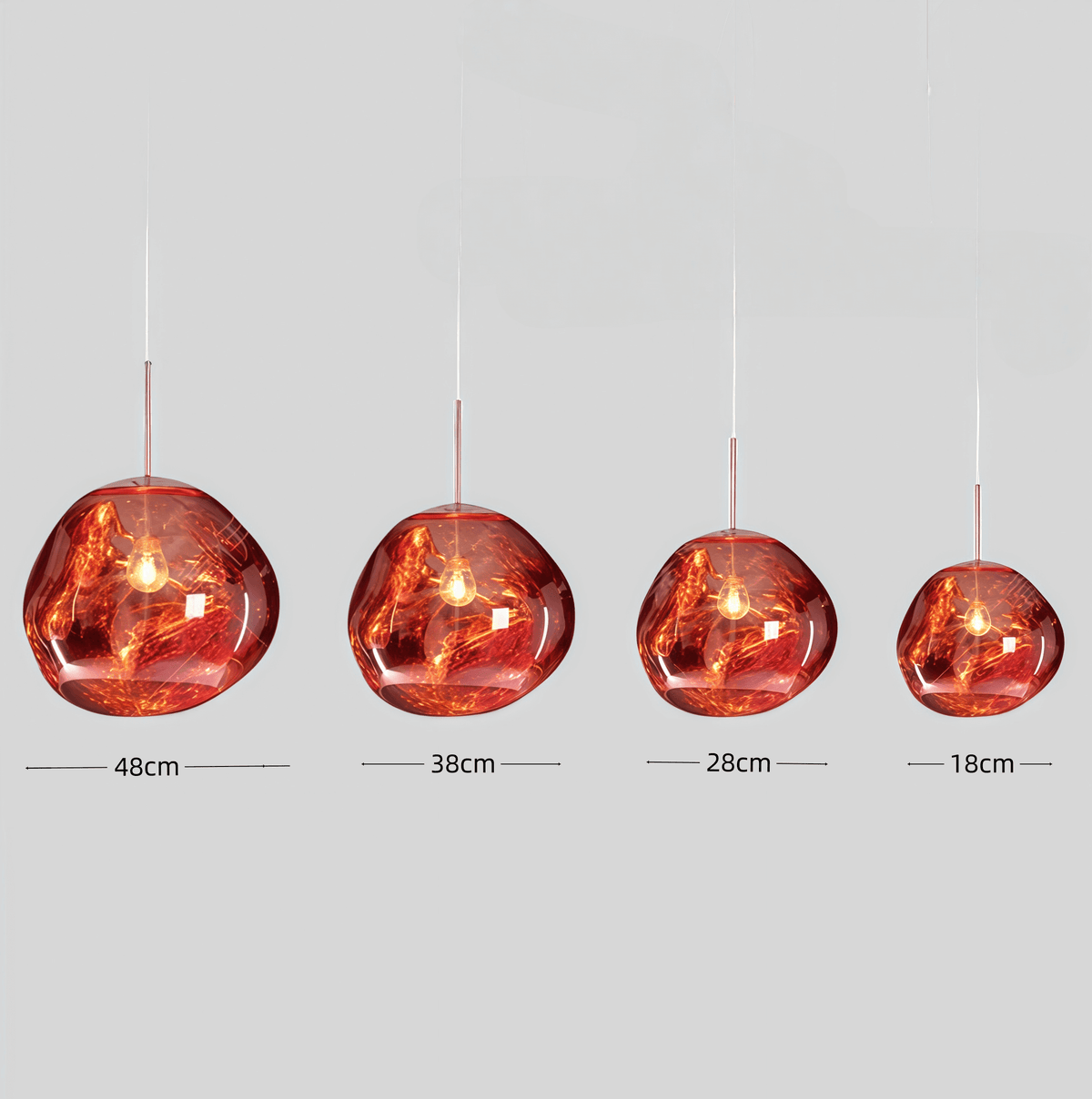 Contemporary Twisted Pendant Lamp — Mirror Finish in 4 Color for Dining Room/Living Room - Flindria