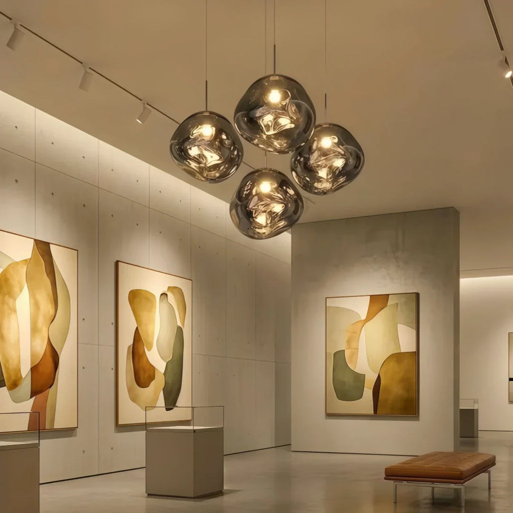 Contemporary Twisted Pendant Lamp — Mirror Finish in 4 Color for Dining Room/Living Room - Flindria