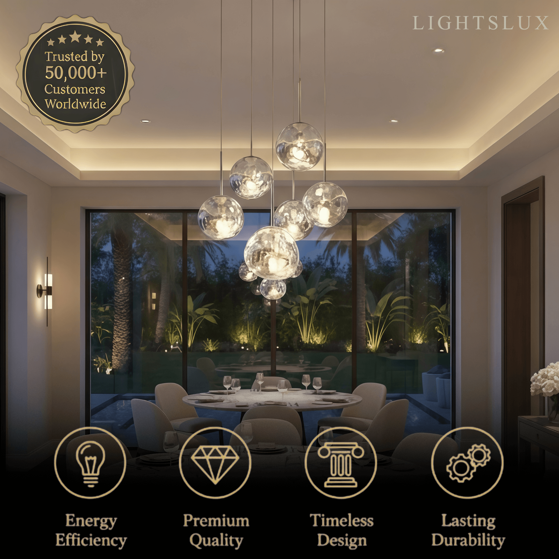 Contemporary Twisted Pendant Lamp — Mirror Finish in 4 Color for Dining Room/Living Room - Flindria