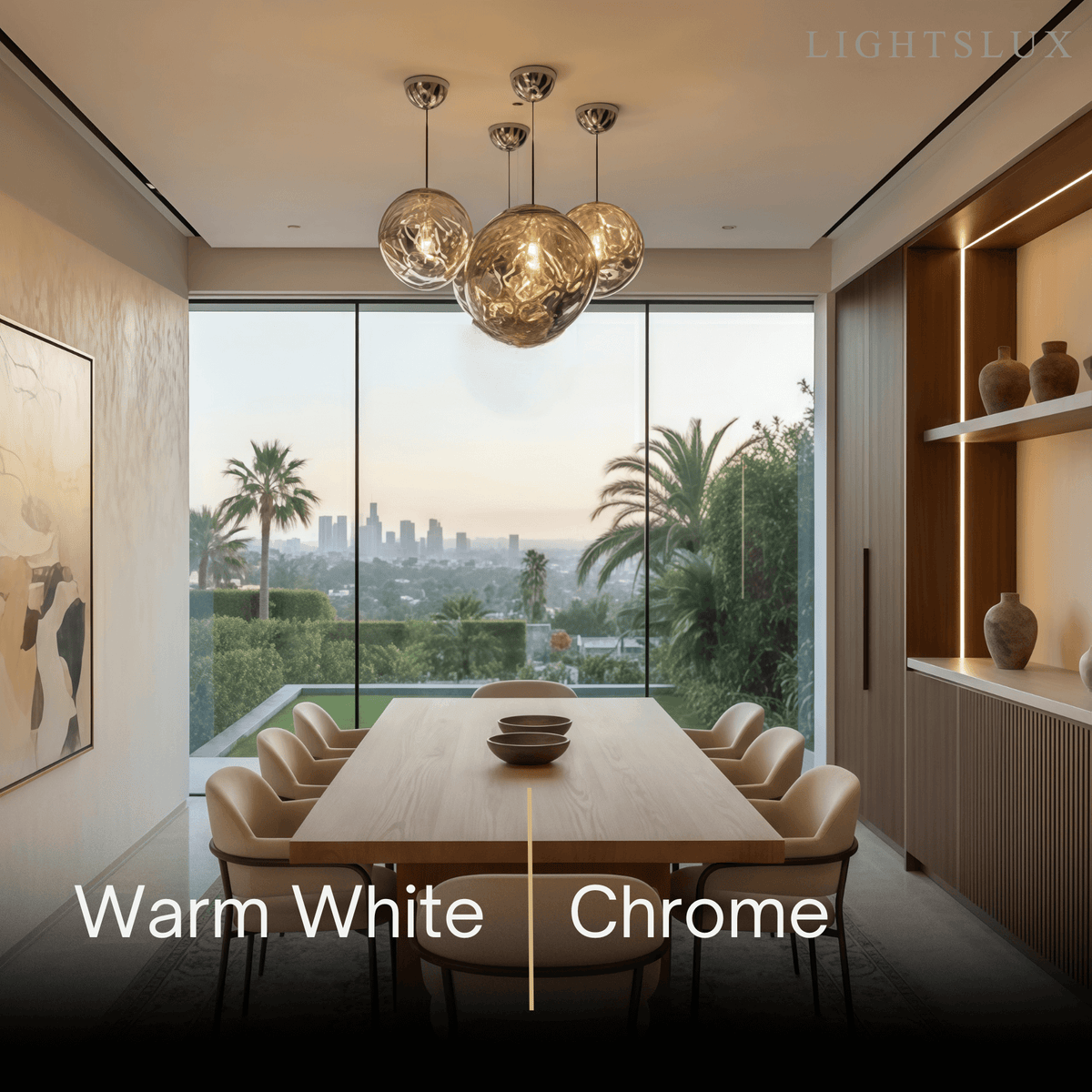 Contemporary Twisted Pendant Lamp — Mirror Finish in 4 Color for Dining Room/Living Room - Flindria