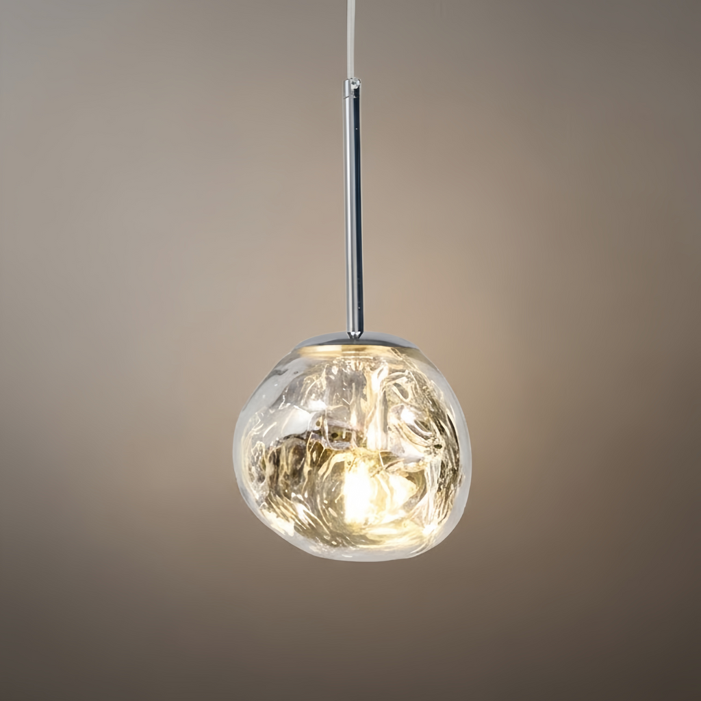 Contemporary Twisted Pendant Lamp — Mirror Finish in 4 Color for Dining Room/Living Room - Flindria