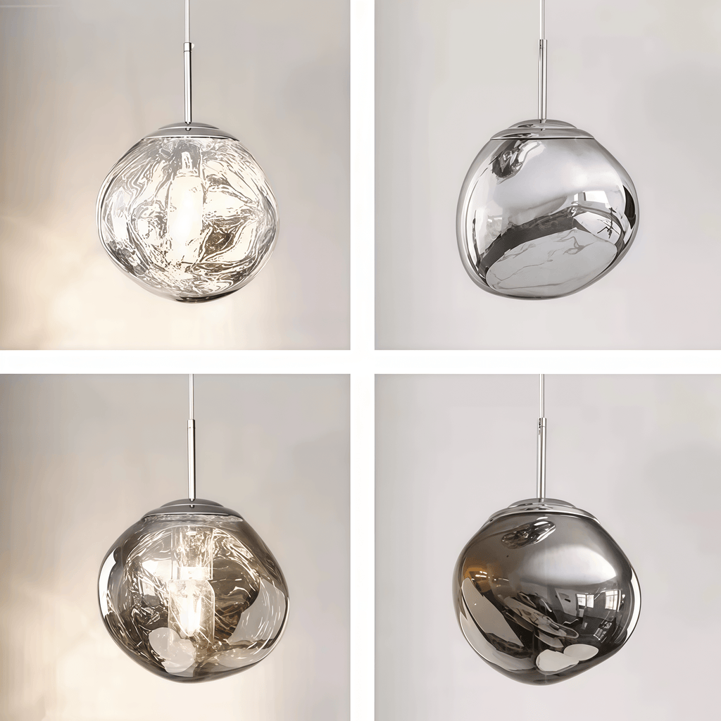 Contemporary Twisted Pendant Lamp — Mirror Finish in 4 Color for Dining Room/Living Room - Flindria