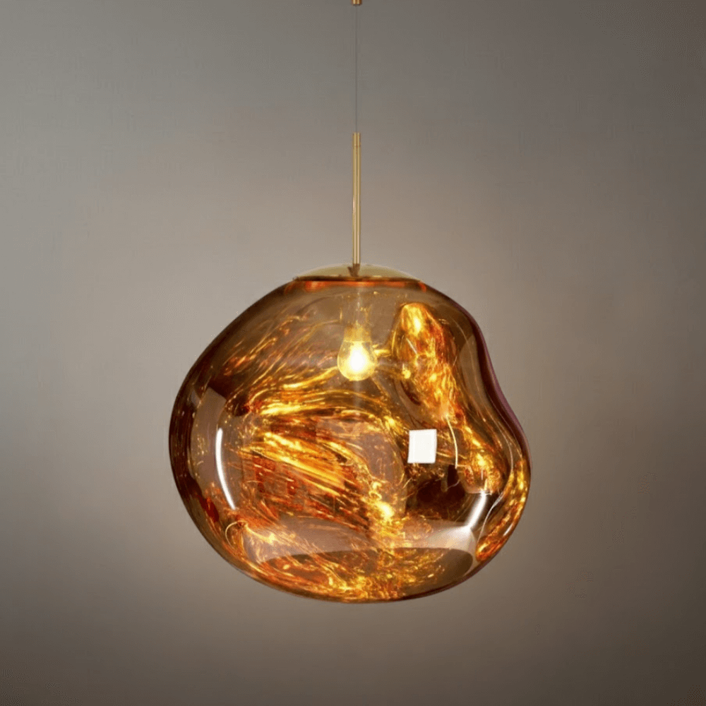 Contemporary Twisted Pendant Lamp — Mirror Finish in 4 Color for Dining Room/Living Room - Flindria