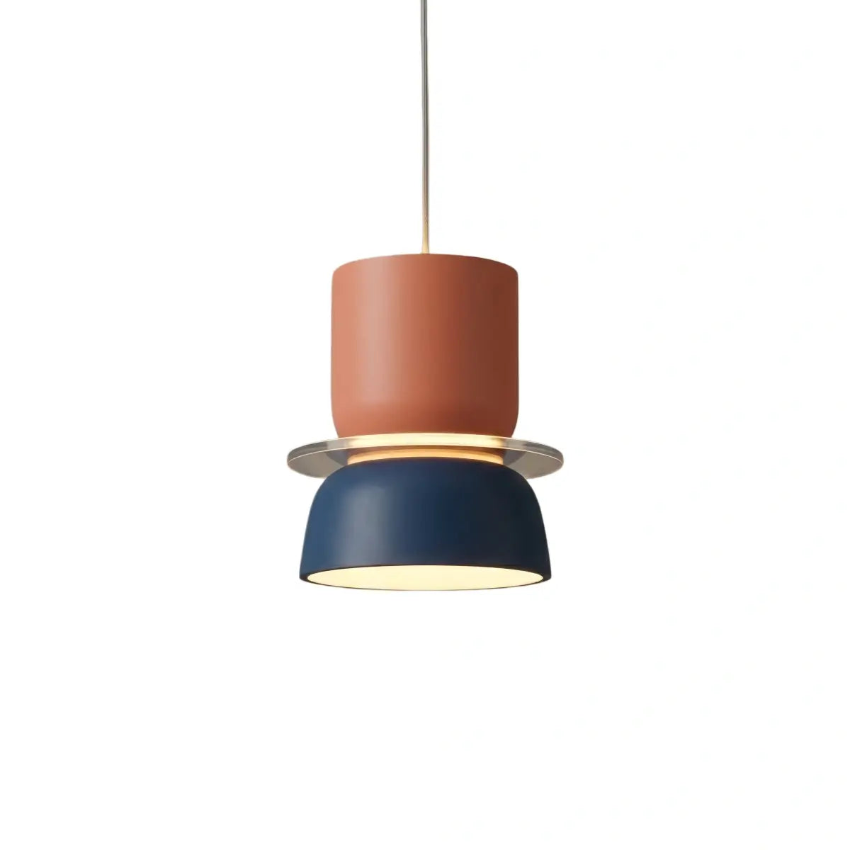 Art Deco Contrast Color Pendant Light - Metal Design for Dining Room - Flindria
