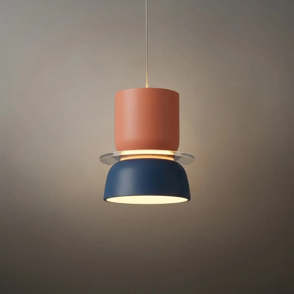 Art Deco Contrast Color Pendant Light - Metal Design for Dining Room - Flindria