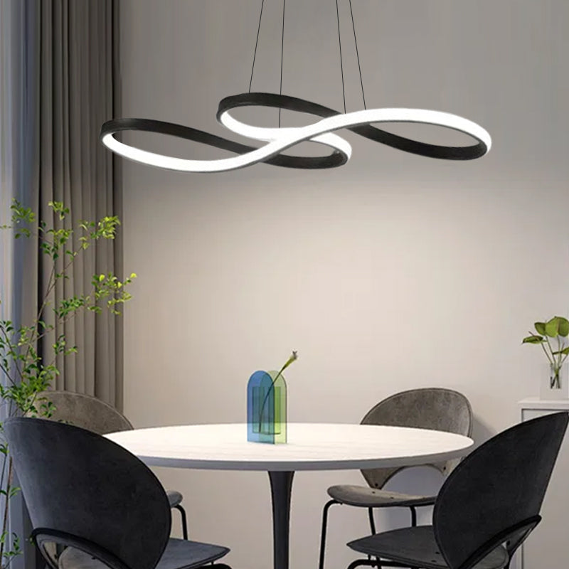 Lampada a sospensione a croce moderna – Metallo/acrilico bianco/nero o oro per sala da pranzo - Flindria